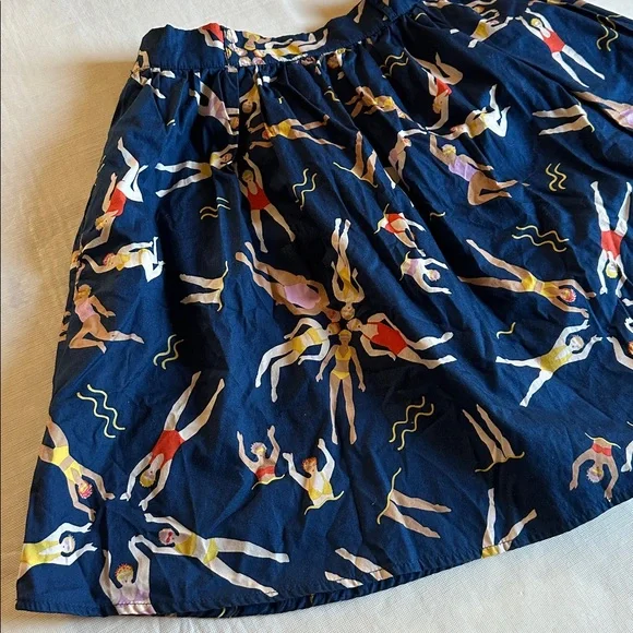 ModCloth Women's Synchronized Swimmers 100% Cotton Skirt with Pockets - Picture 3 of 14